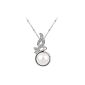 The Premium® a new life pearl Necklace with 12mm Swarovski crystal pearl white (Jewelry)