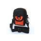 Universal Bag Camera / Photo for compact camera - eg Panasonic TZ41 0 - Sony HX60 HX50 RX100 - Case in black - orange (Electronics)