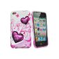 24/7 department store purple heart Butterfly Silicone Case Cover for iPod Touch 4 (Electronics)
