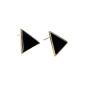 niceeshop (TM) Women Style Punk Geometrical Triangle Ear Stud (1 Pair, Black) (Jewelry)