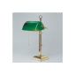 Banker lamp Desk Lamp Berlin brass polished W2-99gr P (household goods)