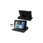 Rocina 360 ° Smooth Leather Case for Samsung P3100 Galaxy Tab 2 (7.0) in black with positioning