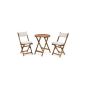 Belardo balcony set Minoa, Brown, chair: 38 x 54 x 82 cm, table :, Ø 60 x 72 cm (garden products)
