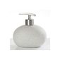 Soap dispensers Ceramic white rough (such as sandstone) oval 15.5 x 8 cm, 12.5 cm high