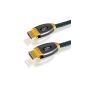 Platinum 2m HDMI 1.4a cable (High Speed) with Ethernet (network) Real 3D / ULTRA HD / xvColor and Deep Color / ARC - CEC / aluminum connectors / triple shielding / Standard 1.4a | 1080p | 2160p | 4K | 2 meters (Electronics)