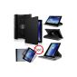 SAVFY® 360 ° Rotating Case Cover Leather Case for Asus Memo Pad 10 ME102A Protection with flap / stand positioning support and Function Sleep / Wake Automatic (Black) (Electronics)