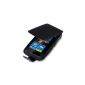 Case / Leather Case in Rabat for Nokia Lumia 610 - Black, Qubits Retail Packaging (Electronics)