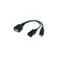 Adaptare microUSB OTG-Y-cable with extra power black (Wireless Phone Accessory)