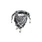 Lovarzi Stylish Skull - White Black scarf - men and women shawl - Skull - After Palestinian scarf, this is the next trendy, square cotton scarf for men and women of all ages (Textiles)