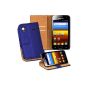 OneFlow PREMIUM - Book-Style Case in wallet design with stand function - for Samsung Galaxy Ace (GT-S5830i / GT-S5830) - ROYAL BLUE (Electronics)
