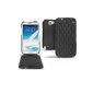Noreve - Leather Case for Samsung Galaxy Note II - Clap Opening - Model Tradition - Black (Wireless Phone Accessory)