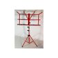 red music stand with bag