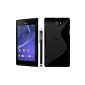 BAAS® Sony Xperia M2 - S-Line Black Silicone Gel Case + Stylus For Capacitive Touch Screen (Electronics)
