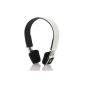 deleyCON Bluetooth Headset Earphone Sports - [White] - Stereo - adjustable size - for mobile phone, PC, tablet, iPad, iPhone, Smartphone, Apple Mac Book and more.  (Electronics)