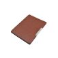 Ultra Slim Cover Magnetic Leather Case Cover with standby eBook Kobo eReader For Aura (AURA KOBO did NOT HD) - Color Brown (Electronics)