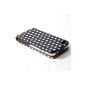 ECENCE Apple iPhone 4 4S protective shell Cover flip pouch retro black white dots Case + screen protector 14,010,501 (Electronics)