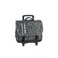School boy briefcase with wheels - 41cm - Ideal for primary school - with 2 front zip pockets, 3 large compartments