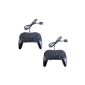 2x Classic Controller Pro gamepad for Nintendo Wii Black (Video Game)