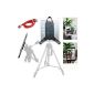 Charger City Exclusive 1 / 4-20 Apple iPad Mini video camera tripod monopod adapter bracket with 1 / 4-20 thread and 360 degrees tiltable holder.  ** Listing include a free iPad / iPhone cable flash ** (iPad & Tripod not purchase) (Electronics)