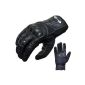 Motorcycle gloves Motorcycle gloves summer PROANTI® (size XS -. XXL, black, short) - XXL