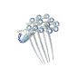 Womdee (TM) love retro style gem crystal peacock hair clip hair clips hair comb light blue + The Gift Necklace (Personal Care)