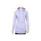Long Hoodie - Hooded Sweat Ladies various colors Size XS SMLM, Gray ...
