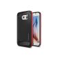 Galaxy hull S6, Spigen® [Buttons Metallic Effect] Protective Case for Galaxy S6 ** NEW ** [Neo Hybrid] [Metal Red] Bumper Case / Double Layer Protection TPU and polycarbonate frame for Galaxy S6 - Red Metal (SGP11323) (Accessory)