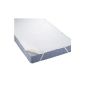Biberna 809600-001-143, flat mattress cover with elastic, 90x190, waterproof size, white, antibacterial, anti-mite SilverProtect, one side 100% cotton, washable at 95 °, comfortable and soft, premium quality (Kitchen)