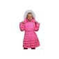 Pacino girls padded jacket with hood and with real fur on the hood (Textiles)