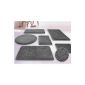 SKY bathmat Uni - size selectable - 70x120cm, dark gray - Oeko-Tex 100 certified (household goods)