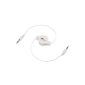 For BIRUGEAR auxiliary audio (AUX-IN) Retractable Cable 3.5mm - White for iPod Touch Nano iPhone 4 4s 5S 5C, smartphone and mp3 players (Electronics)