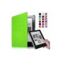 Kobo Aura H2O Protector Case - Fintie Ultrathin Smart Cover Shell Lightweight Protective Carrying Case Case with auto sleep / wake function for Kobo eReader eBook Aura H2O, Green