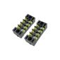 SODIAL (R) 2 x screw terminal block 4 positions Double rows (Electronics)