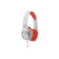 JBL J 55i on-ear DJ headphone with iPhone control white / orange (Electronics)