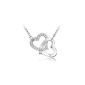 Heart necklace with Swarovski crystals coated color white diamond crystals (Misc.)