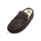 Moccasins / Slippers skin brown men with soft sole sheep.  EU 40-51 (Clothing)