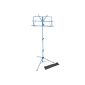Lawrence LMS02-BL music stand, adjustable, foldable, with transport bag, metal, Blue (Electronics)