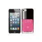 Hard case kwmobile® nail polish Pattern for Apple iPhone 5 / 5S Rose (Wireless Phone Accessory)