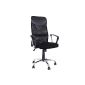 Songmics Black chair office chair computer chair height adjustable leatherette OBG13B