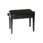 Steinbach piano bench in black polished very stable with Dual Cross scissor mechanism
