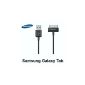 . Samsung USB data cable including charging function ECC1DPU Fits Samsung Galaxy Tab - 1m - black (Electronics)