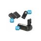 Minadax Professional Battery Grip for Canon EOS 6D - similar to BG-E13 - for 2x LP-E6 and 6x AA batteries + 2 LP-E6 replica batteries + 1x Infrared remote control!  (Accessories)