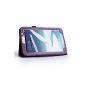 Samsung Galaxy Note 8.0 Shell Case Purple PU Leather Cover Support (Electronics)