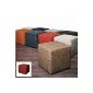 Möbelbär 8009-14 seat cubes / stools 45 x 45 x 45 cm, covered with robust magma Woven, red / burgundy (household goods)