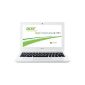 Acer Chromebook CB3-111-C2WP 29.4 cm (11.6 inches HD) notebook (Intel Celeron N2840, 2.6GHz, 2GB RAM, 16GB eMMC, Google Chrome OS) white (Personal Computers)