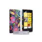 Yousave Accessories silicone gel Nokia Lumia520 Pattern Medusa Black / Multicolored (Accessory)