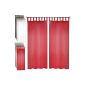 Set of 2 curtain loops - legs - Kingdom - 240x140cm - translucent - Easy maintenance - Red