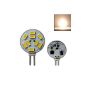 G4 LED 2 Watt Warm White 12V AC / DC with 9x SMDs (Epistar) 260 Lumen ~ 10W / 15W 120 ° pin base lamps lamp base spot Halogen bulb