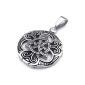 Konov Jewellery Steel Irish triangle knot Celtic Trinity knot pendant with 50cm chain necklace for Men Women, Black silver (jewelery)