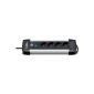 Brennenstuhl Premium-Alu-Line socket strip 4-way black with switch 1391000014 (tool)